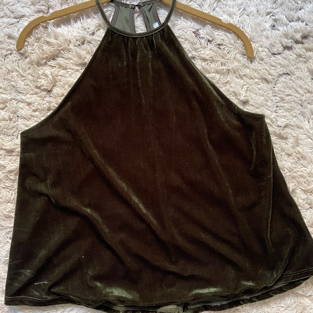 Kimchi Blue green velvet top